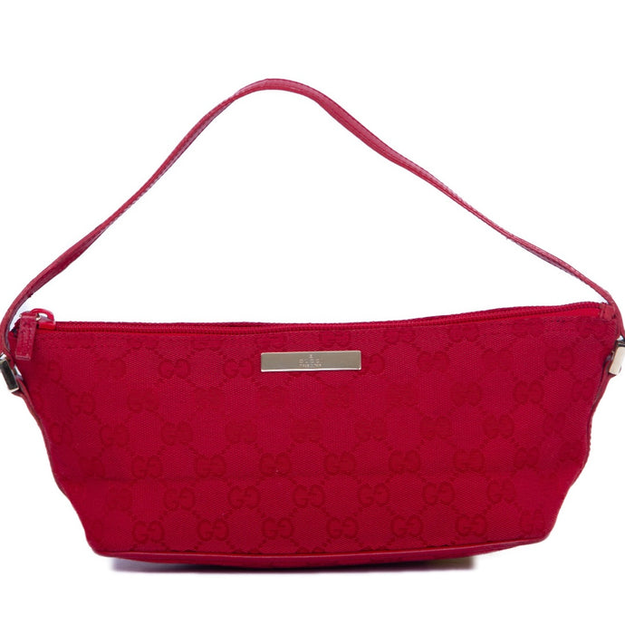 Red Mini GG Pattern Shoulder Bag