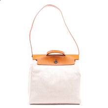 Beige and Brown Two-Way Herbag Handbag