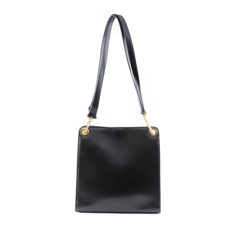 Navy Chain Shoulder Bag