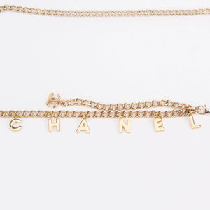 Gold Logo Chain Belt