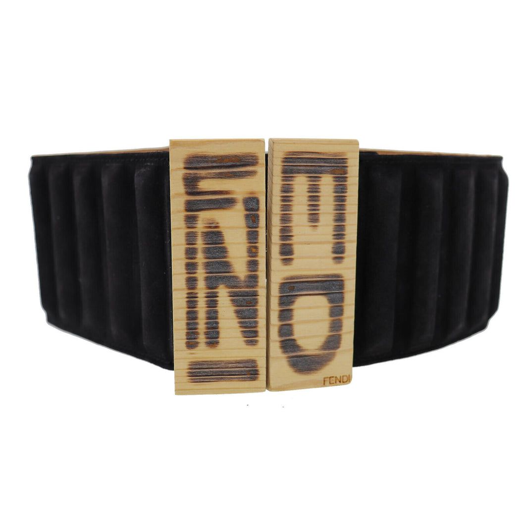 Black Logo High Waist Belt