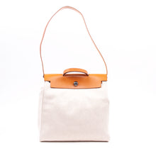 Beige and Brown Two-Way Herbag Handbag