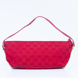 Red Mini GG Pattern Shoulder Bag