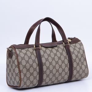 Beige & Brown GG Pattern Two-way Bag