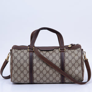 Beige & Brown GG Pattern Two-way Bag