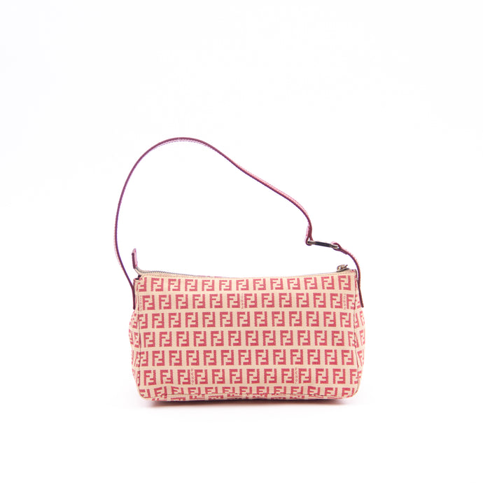 Beige & Fuchsia Zucchino Shoulder Bag