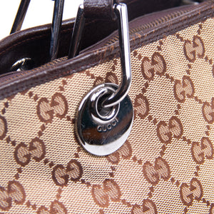 Beige & Brown GG Shoulder Bag