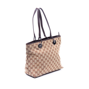 Beige & Brown GG Shoulder Bag