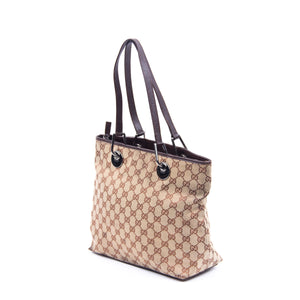 Beige & Brown GG Shoulder Bag