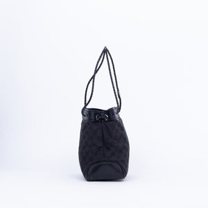 Black GG Canvas Shoulder Bag