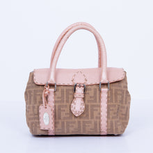 Beige & Pink Zucca Handbag