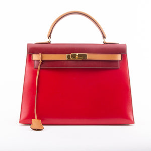 Tri-Color Kelly Sellier Handbag