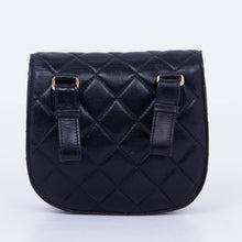 Black Quilted Chain Waist Bum Bag