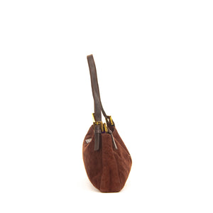 Brown Suede Shoulder Bag