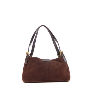 Brown Suede Shoulder Bag