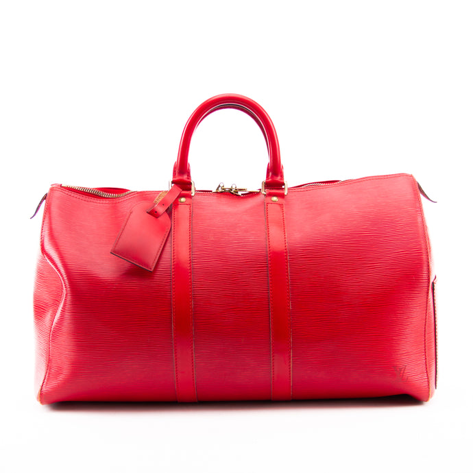 Red Keepall Boston Travel Bag