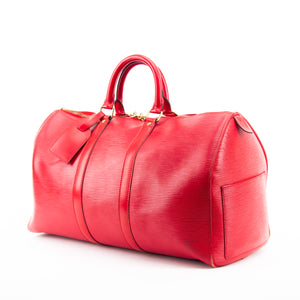 Red Keepall Boston Travel Bag