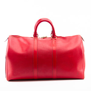 Red Keepall Boston Travel Bag