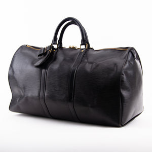 Black Keepall Boston Travel Bag