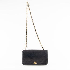 Black Logo Chain Shoulder Bag