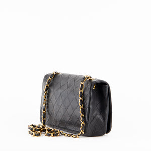 Black Logo Chain Shoulder Bag