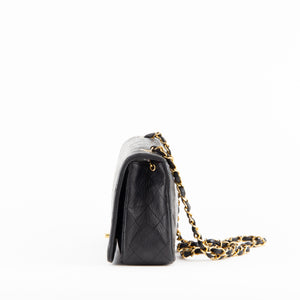 Black Logo Chain Shoulder Bag