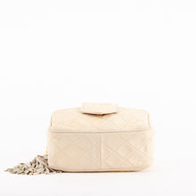 Beige Quilted Chain Shoulder Bag