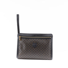 Black Macadam Pattern Clutch Bag