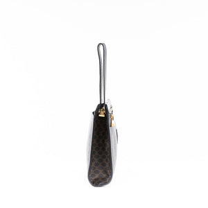 Black Macadam Pattern Clutch Bag