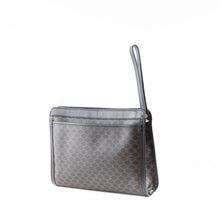 Black Macadam Pattern Clutch Bag