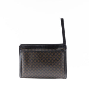 Black Macadam Pattern Clutch Bag