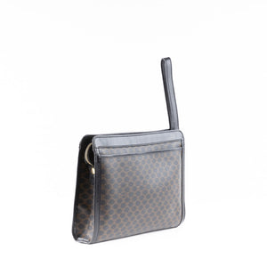 Black Macadam Pattern Clutch Bag