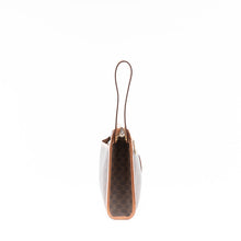 Brown Macadam Pattern Clutch Bag