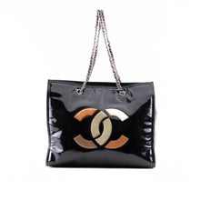 Black Logo Chain Shoulder Bag