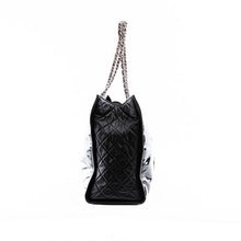 Black Logo Chain Shoulder Bag