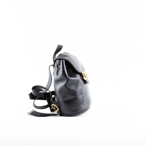 Black Leather Backpack