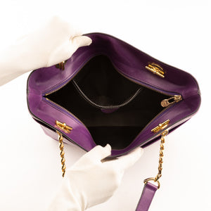 Purple Chain Shoulder Bag