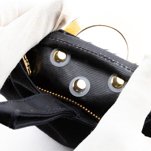 Black Nylon Mini Handbag