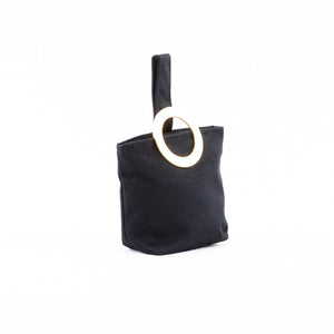 Black Nylon Mini Handbag