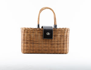 Brown Wicker Handbag