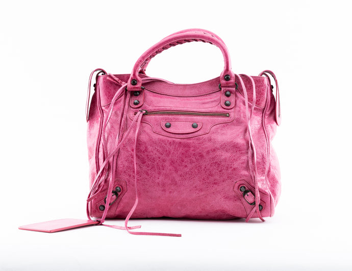 Pink Velo Leather 2 way Bag