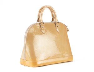 Louis Vuitton Yellow Vernis Alma PM HandBag