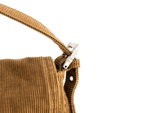 Beige Mamma Baguette Shoulder Handbag