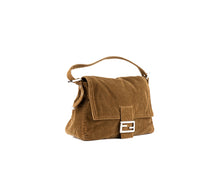 Beige Mamma Baguette Shoulder Handbag