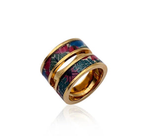 Caribei Gold Double Band Ring